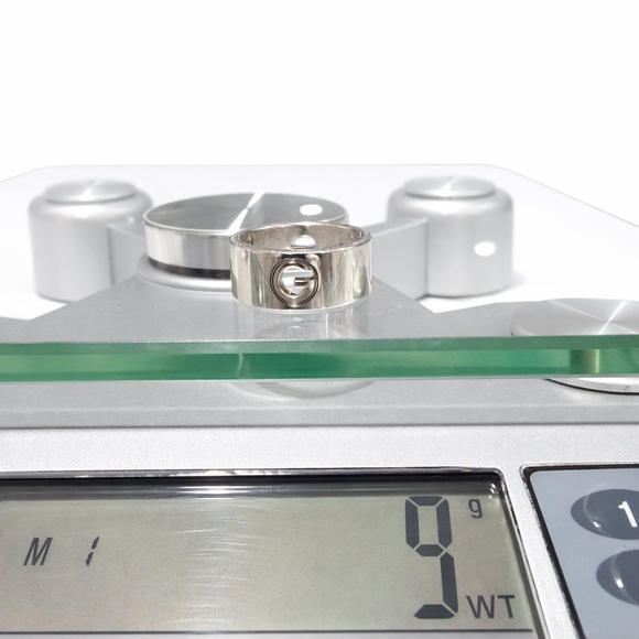 Gucci • Sterling Silver G Logo Wide Band Ring, AG925 Authentic, Unisex, Size 6 - Picture 7 of 9